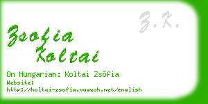 zsofia koltai business card